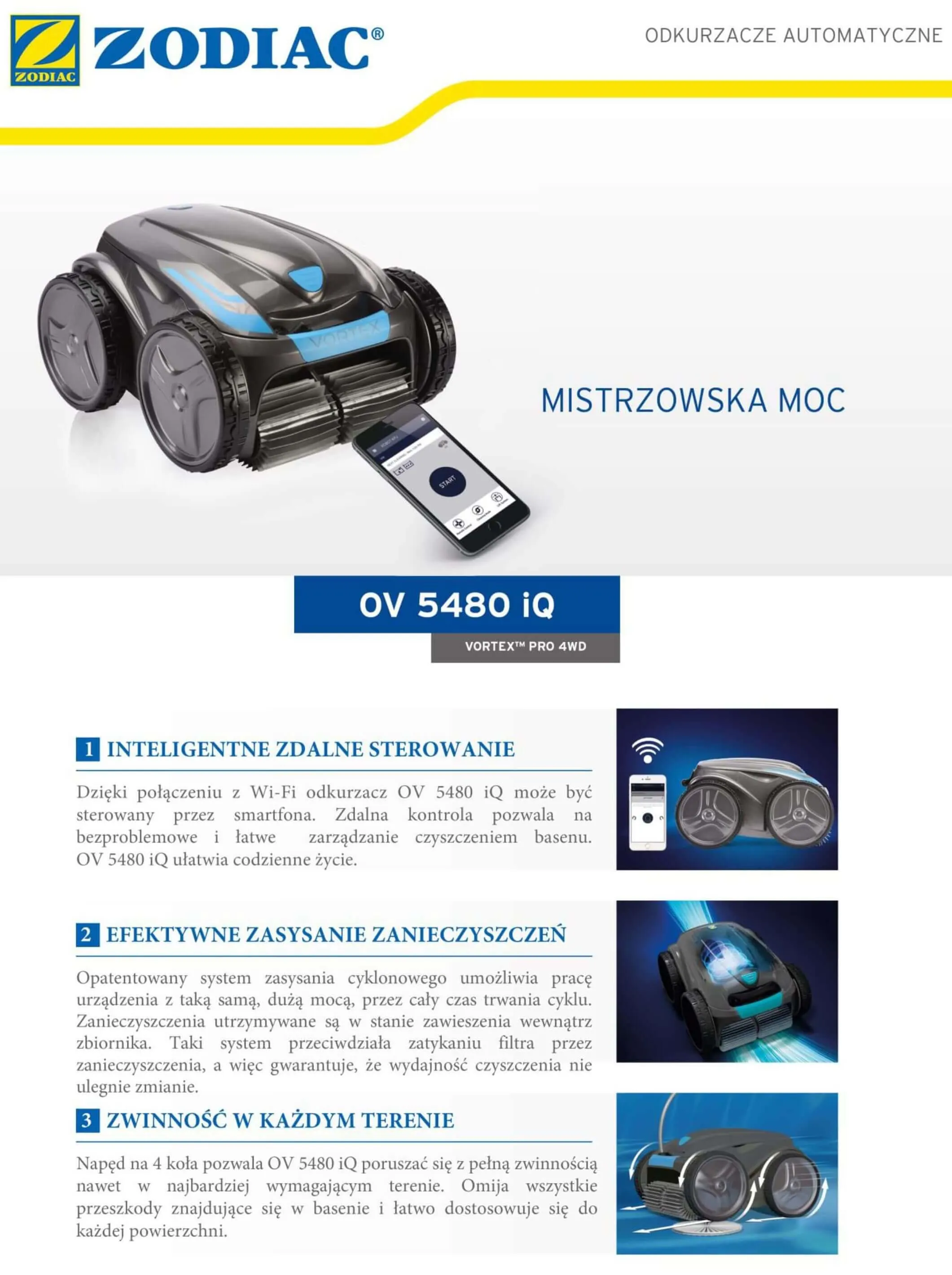 Odkurzacz Basenowy Zodiac Vortex OV 5480 iQ